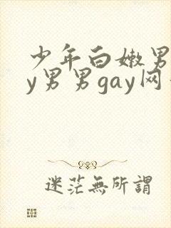 少年白嫩男gay男男gay网站封面