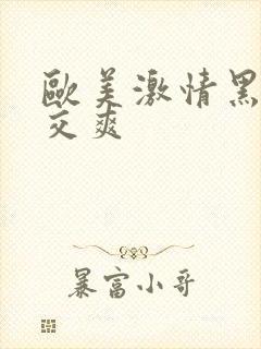 欧美激情黑人猛交爽