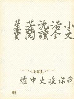 叶芳沈浩小说免费阅读全文最新章节