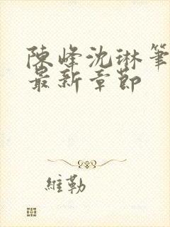 陈峰沈琳笔趣阁最新章节