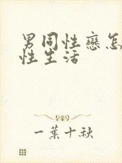 男同性恋怎样过性生活