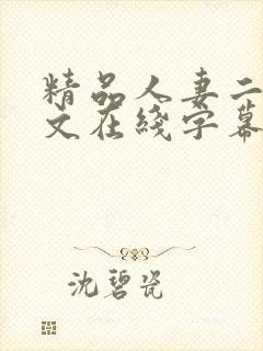 精品人妻二区中文在线字幕