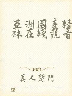 亚洲国产精品丝袜在线观看