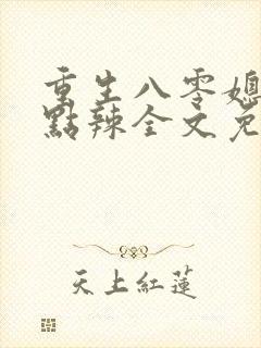 重生八零媳妇有点辣全文免费