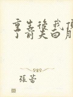 重生后 我顶替了前夫白月光