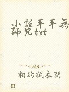 小说平平无奇大师兄txt封面