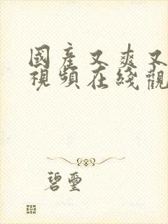 国产又爽又爽的视频在线观看