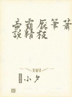 帝霸厌笔萧生小说精校