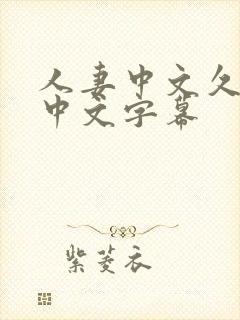 人妻中文久久久中文字幕