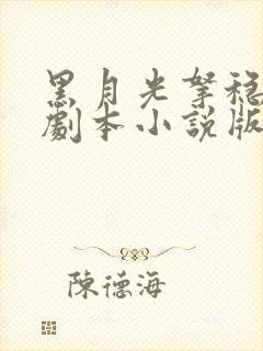 黑月光拿稳be剧本小说版封面