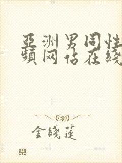 亚洲男同性恋视频网站在线看