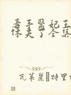 毒手医妃王爷被休夫了全集封面