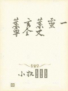 叶玄叶灵一剑独尊全文封面