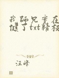 我师兄实在太稳健了txt精校版下载