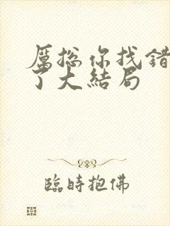 厉总你找错夫人了大结局封面