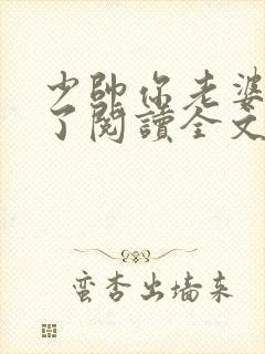 少帅你老婆又跑了阅读全文