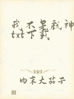 我不是戏神全文txt下载