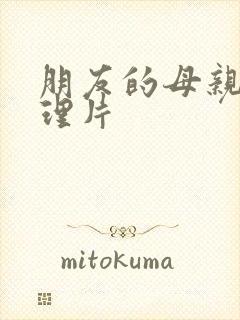 朋友的母亲,伦理片封面