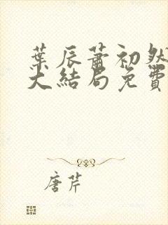 叶辰萧初然全部大结局免费阅读封面