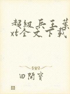 超级兵王叶谦txt全文下载