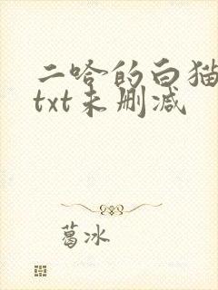 二哈的白猫师尊txt未删减