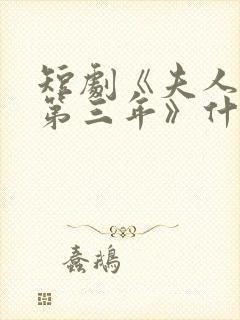 短剧《夫人走的第三年》什么时候播