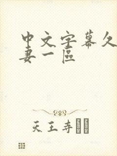 中文字幕久久人妻一区