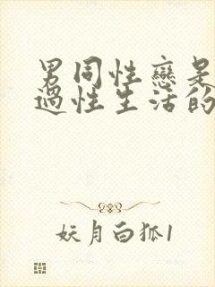 男同性恋是怎么过性生活的封面