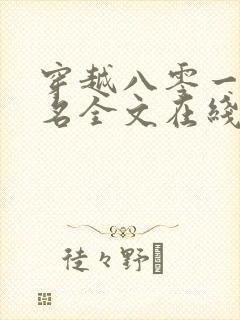 穿越八零一身恶名全文在线阅读封面