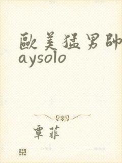 欧美猛男帅哥gaysolo封面