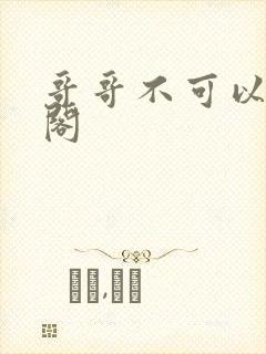 哥哥不可以笔趣阁封面