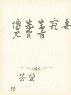 傅先生宠妻无度免费看