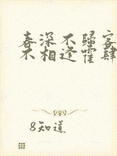 春深不归客清梦不相逢霍肆季毓清小说封面