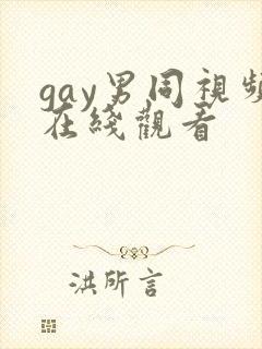 gay男同视频在线观看