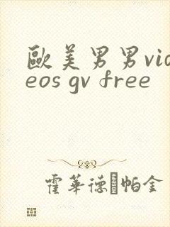 欧美男男videos gv free