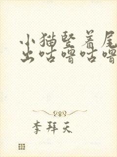 小猫竖着尾巴发出咕噜咕噜的声音