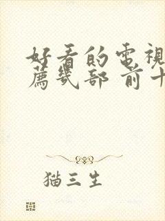 好看的电视剧推荐几部 前十名2022封面