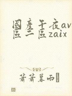 国产午夜av一区二区zaix