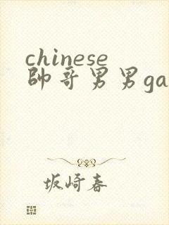 chinese帅哥男男gaygay视频