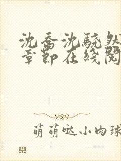 沈乔沈骁然最新章节在线阅读