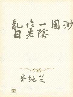 乱作一团渺渺长日光阴封面