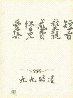 爱终成双短剧全集免费观看