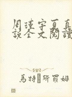 周瑾宇夏真钰小说全文阅读