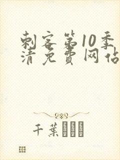 刺客第10季高清免费网站在线观看