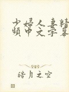 少妇人妻精彩视频中文字幕日韩精品封面