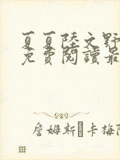 夏夏陆文野全文免费阅读最新章节列