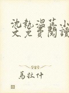 沈执温苒小说全文免费阅读