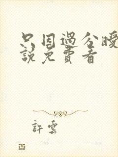 只因过分暧昧小说免费看