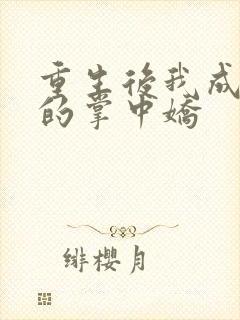 重生后我成权臣的掌中娇封面