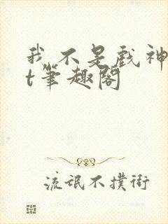 我不是戏神txt笔趣阁封面